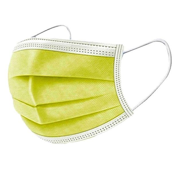 Face Masks - Kids Disposable Mask - Yellow (Pack of 50)