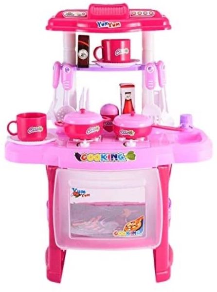 35 Pieces Kitchen Set For Kids Pretend Play Cooking Set Sound &amp; Light Effects
