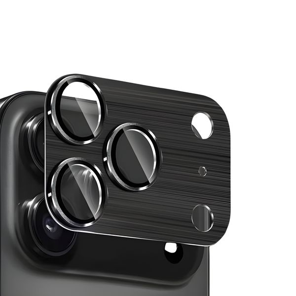 Full Cover Brushed Metal Lens Protector Compatible with iPhone 17 Pro Max