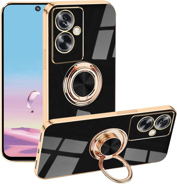 Electroplating Soft TPU Ring Holder Phone Case Compatible With OPPO A79 5G