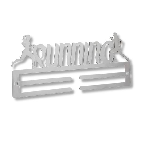 Running Medal Hanger - Stainless Steel Wall-Mounted Display