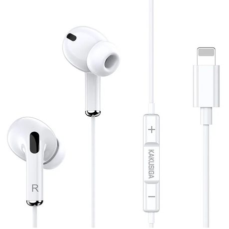 Wired Lightning Earphone With Pop-Up Bluetooth White Image