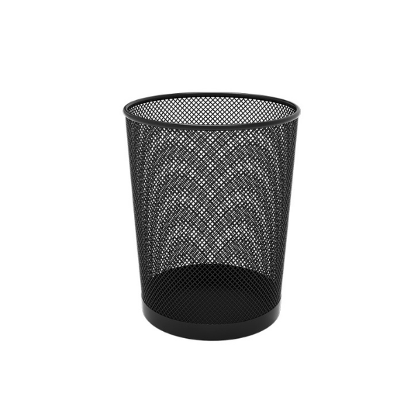 Round Metal Mesh Waste Paper Bin - Black | Shop Today. Get it Tomorrow ...