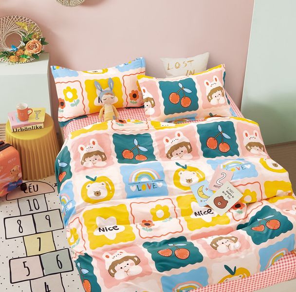 Linen Boutique - Kids Cotton Duvet Cover 3 Piece Set - Nice