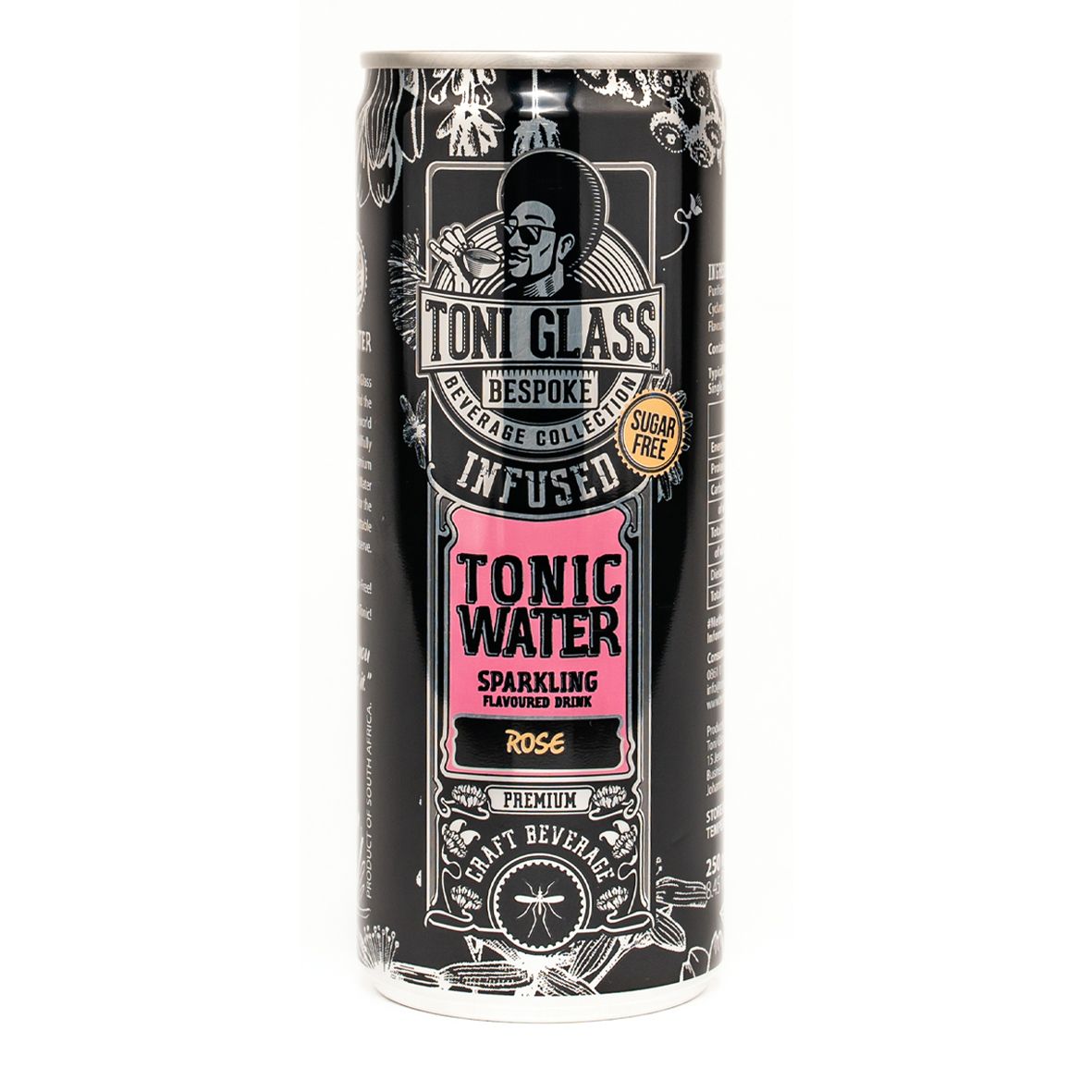 Toni Glass Rose SugarFree Sparkling Tonic Water 250ml x 24 Cans