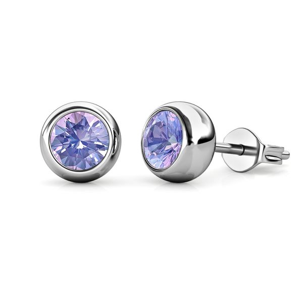 Destiny June/Alexandrite Birthstone Earrings with Swarovski Crystals