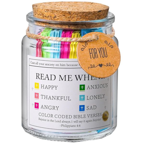 Bible Verse Jar, Christian Religious Birthday Gifts For Women, Men Dad, Mom