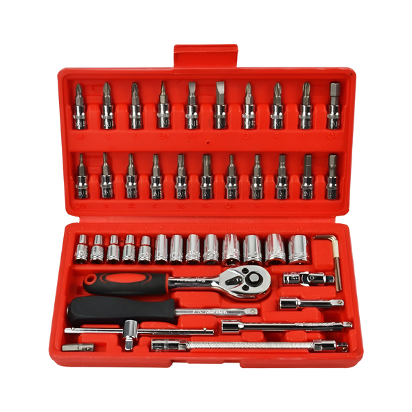 46-Piece Multi-Functional Hand Tool Set with Portable Storage Case