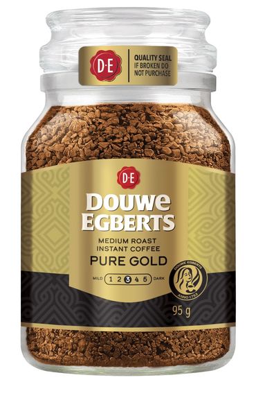 Douwe Egberts Pure Gold Instant Coffee - 95g Small Jar