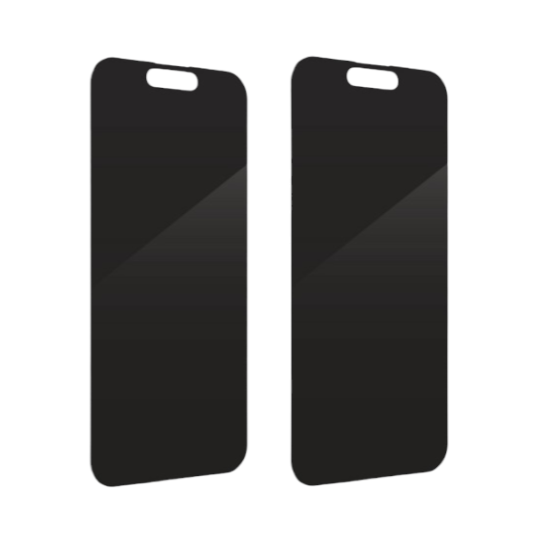 2-Piece Anti-Scratch Privacy Screen Protector For iPhone 15 Plus - Black