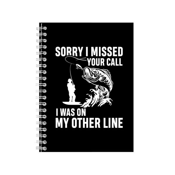 I Was On My Other Line Notebook Fishing Gift Idea A4 Notepad 127