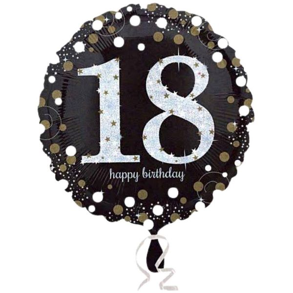 Elegant Happy 18th Birthday Balloon - 1 Piece