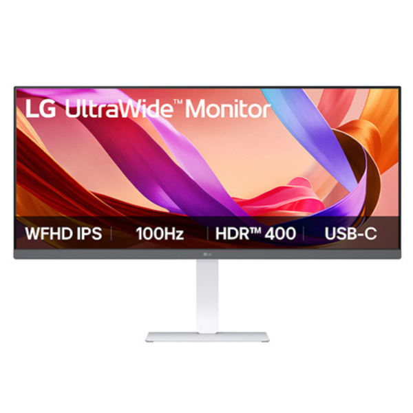 LG UltraWide 34: FHD IPS White Monitor 100Hz USB-C incl Speaker