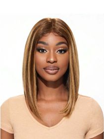 Virgin Human Hair - Glueless Full Frontal Bob Wig - Highlight Piano