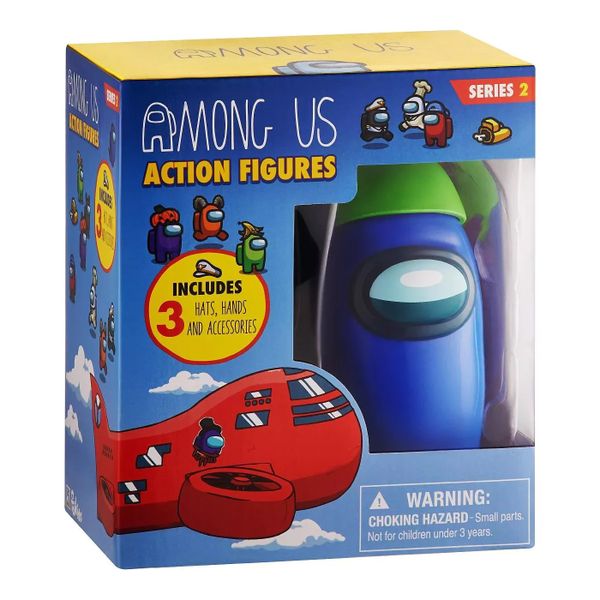 Among Us Action Figures 1 Pack with 3 Hats and Accessories
