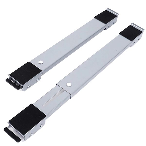 Set of 2 Expandable Furnitures &amp; Appliances 24 Wheels Base Trolley - Silver