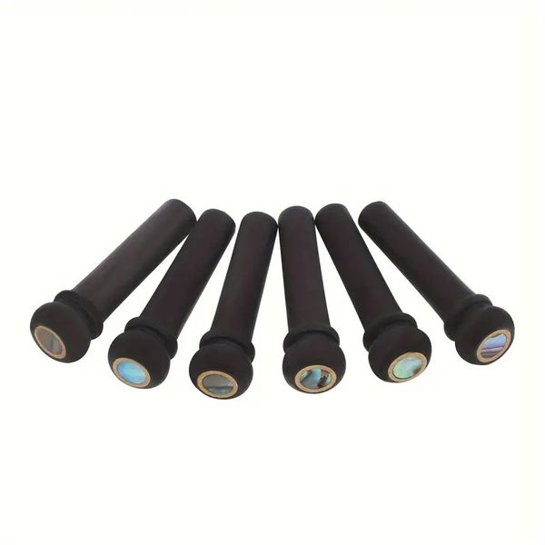 Ebony Bridge Pins (Abalone Inlays)