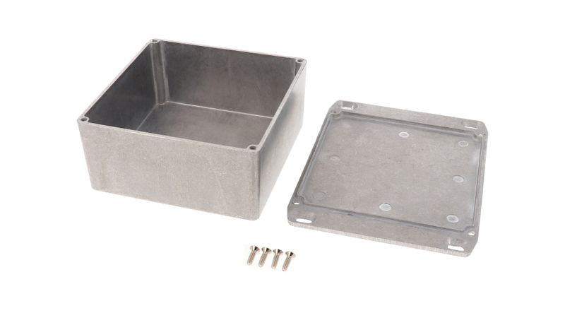 1590UFL Diecast Aluminium Enclosure 120x120x59mm Flanged IP54