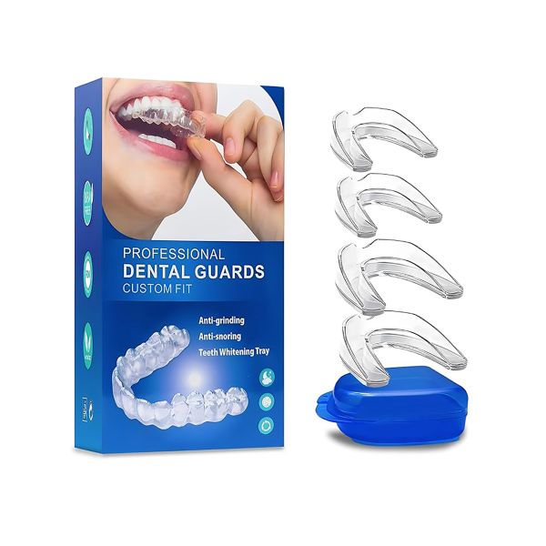 4 Piece Mouth Guard for Grinding Teeth at Night Mouthguards for Sleeping