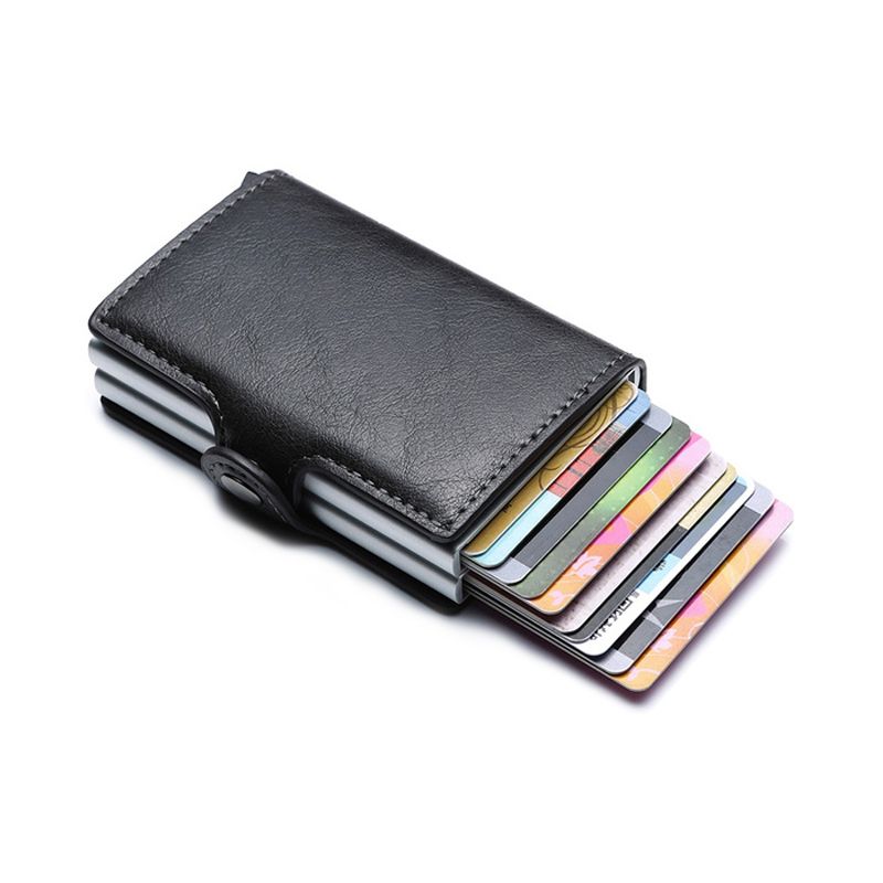 Men's Vegan Leather 12 Card RFID Protection Minimalist Wallet
