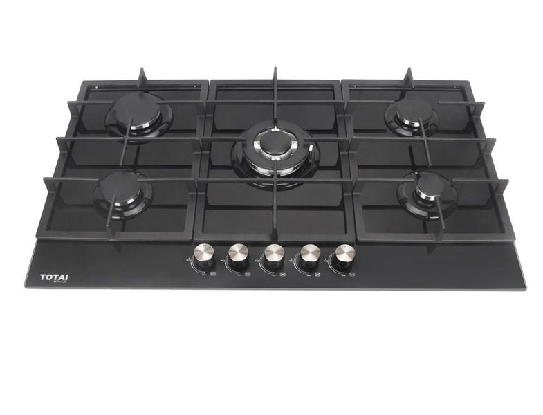Totai 03/TS5BNR-GG -5 Burner Gas On Glass - Black