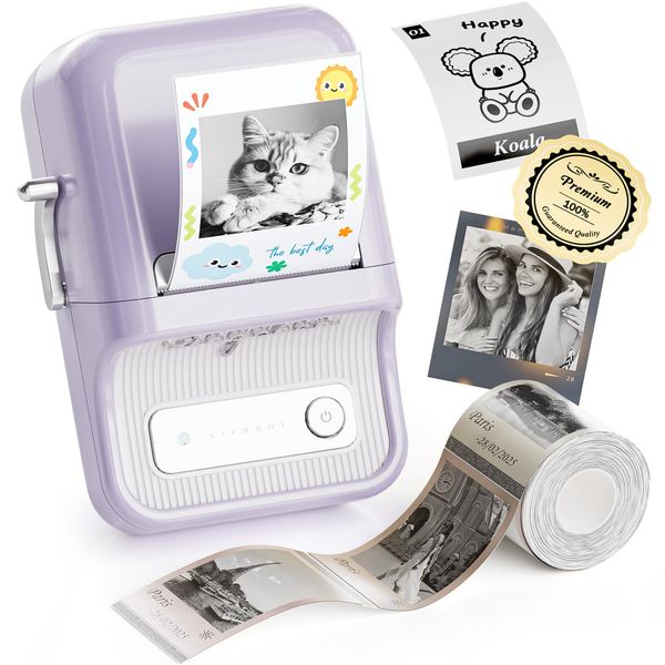 Niimbot - B21_Pro - 300dpi - Bluetooth Label Printer + Free 50x30mm Roll