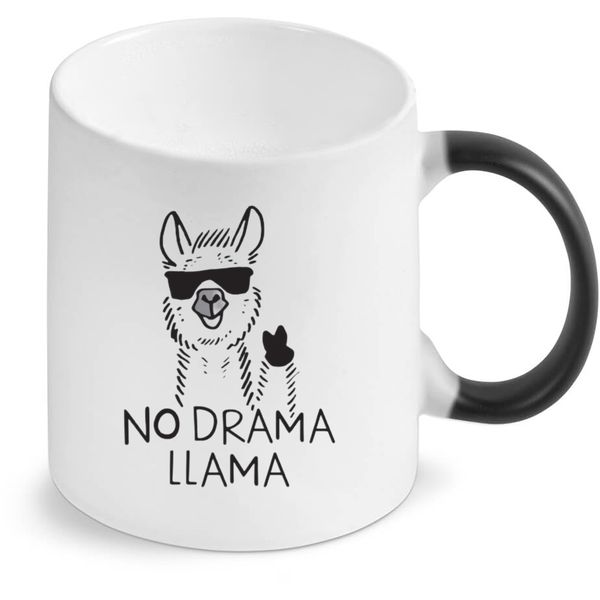 No Drama Llama Birthday Christmas Magic Colour Changing Gift Mug