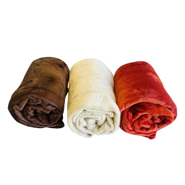 Pet's Ultra Soft Fleece Blanket - Earth Tones (125cm x 90cm) Set of 3