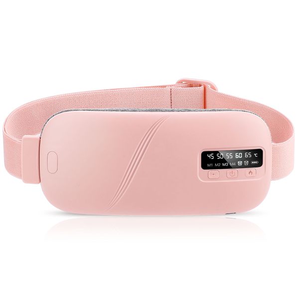 Period Pain Vibrating Massage Heating Pad Belt for Menstrual Cramp Relief