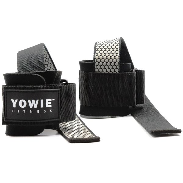Yowie - Lifting Wrist Strap / Wrap with Gel Grip - Non-Slip Padding - Black