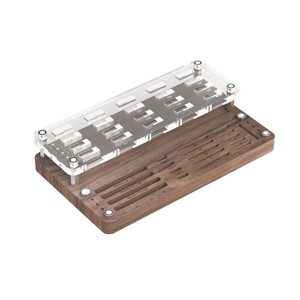 40 Slots Acrylic &amp; Wooden Game Cards Storage TF SD Tabletop Display Stand