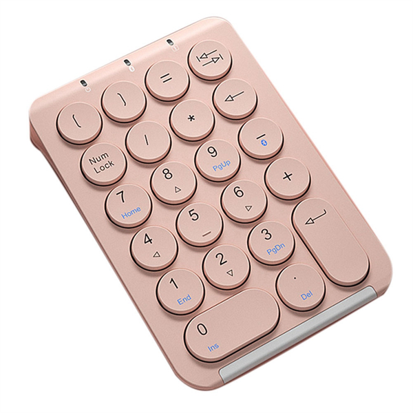 Wireless Number Pad Bluetooth Numeric Keypad(Pink)