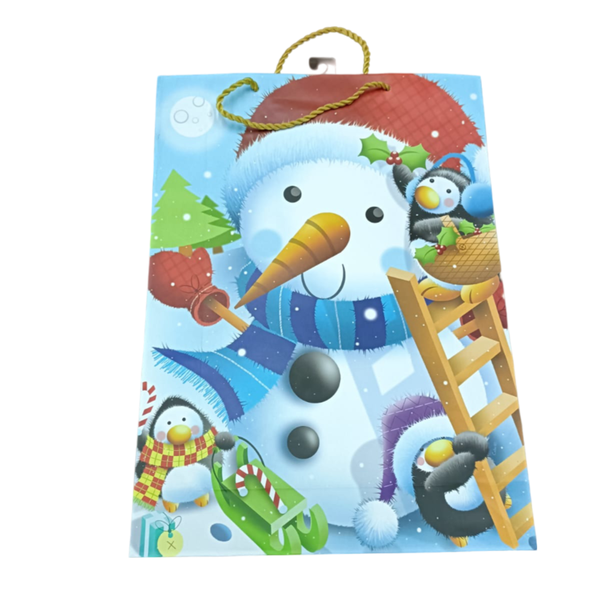 Snowman Theme Christmas Giftbag - Pack of 10