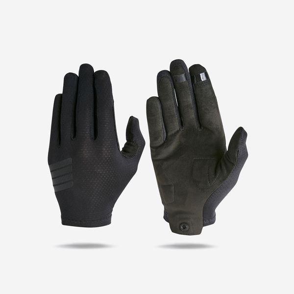 Rockrider Breathable Cycling Gloves - Black