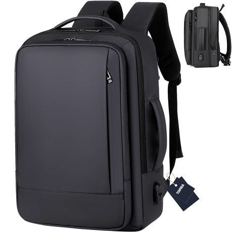 Topika - Laptop Backpack for Men,Waterproof Oxford Black Business Backpacks Image