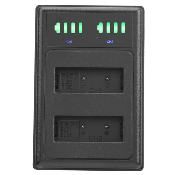 Dual BLS1/BLS5 Charger with Micro/Type-C &amp; LCD Display