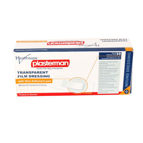 Waterproof Transparent Wound Dressing with Non Adherent Pad - 25x10cm