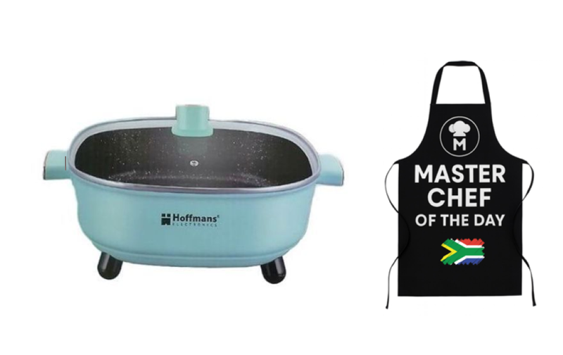 High Quality 6Litre Non-stick Electric Skillet with Master Chef Apron