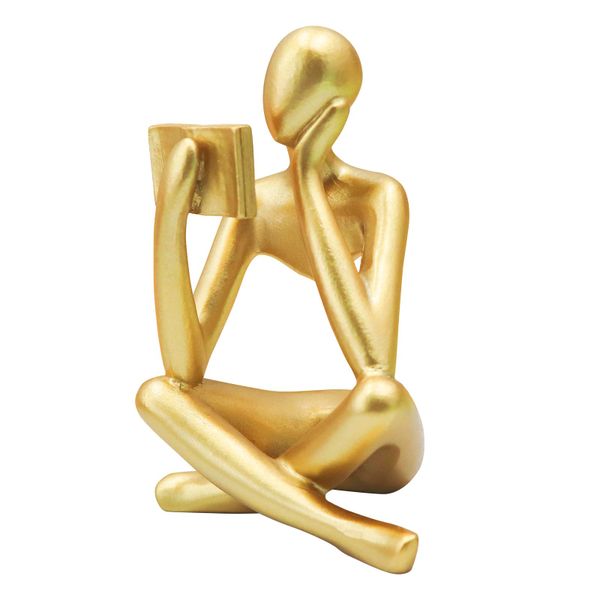 Reading Women Statue, Thinker Sculptures, Abstract Art Ornament