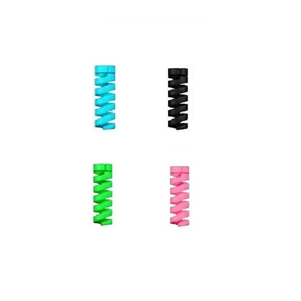 4Pcs Spiral Charger Data Cable Protector
