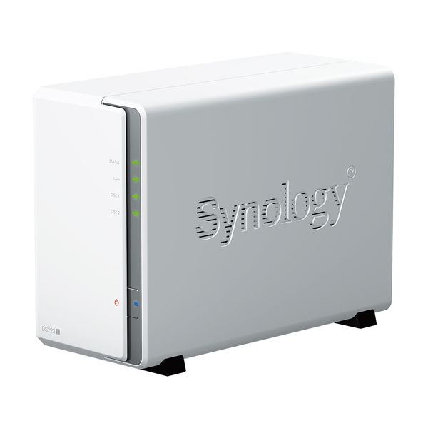 Synology DS223j DiskStation 2 Bay NAS; 4-core 1.7 GHz; 1 GB DDR4 non-ECC