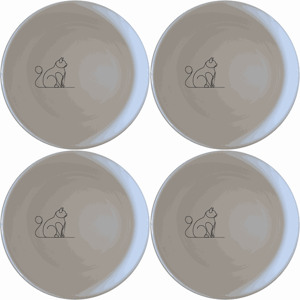 Silhouette Fat Curvey Cat Bowl Set of 4 - Range 2