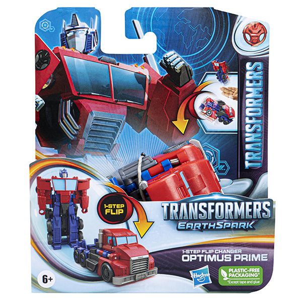 Transformers10cm Earthspark 1 Step Flip Changer Optimus Prime Figure