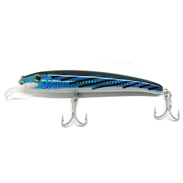 Rattler Lipped Trolling Lure 15cm Colour Blue/Black Stripes X39