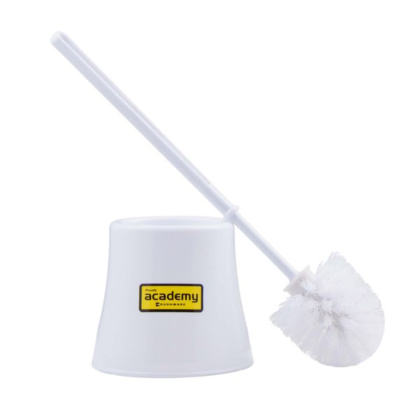 Academy Brushware Toilet Brush &amp; Holder Set - White