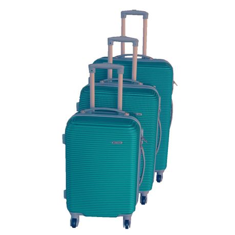 3 Piece Hard Outer Shell Luggage Set Dark Green Shop Today