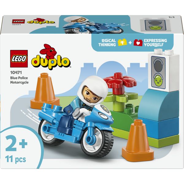 LEGO® DUPLO® Town Blue Police Motorcycle Playset 10471