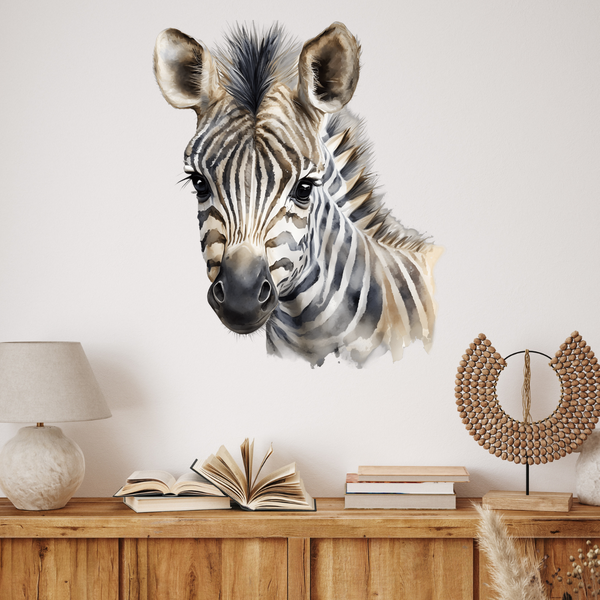 Watercolour Zebra Kids Wall Stickers