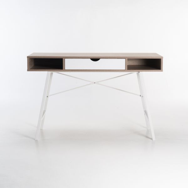 Luca 120cm Desk - Oak/white