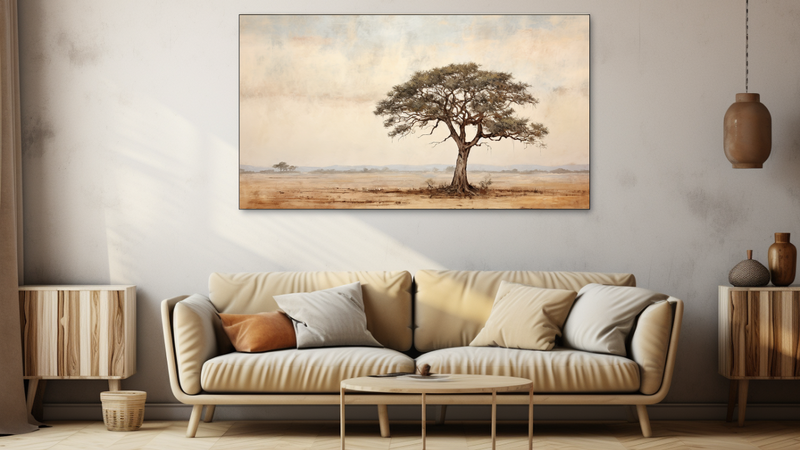 Canvas Wall Art - Serengeti Solitude Abstract - HD0144